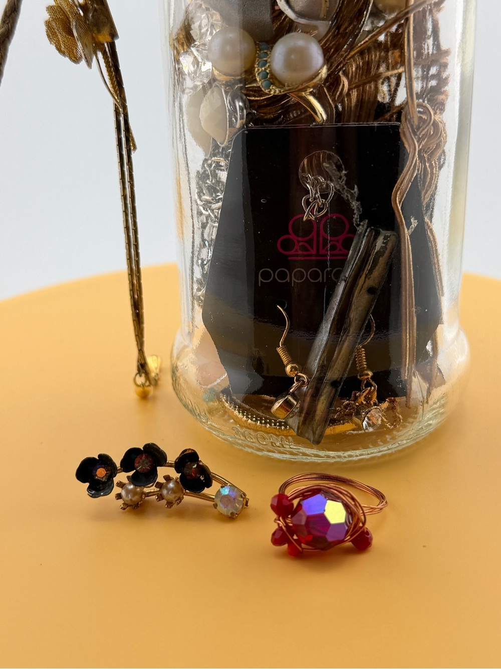 Jewelry Jar Wearables Pendants Rings Rhinestones Necklaces NWT & Vintage